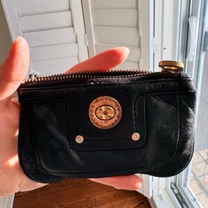 Marc Jacobs Black Leather Wristlet